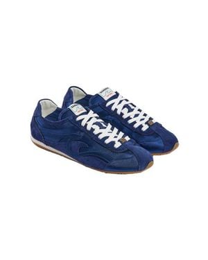 Sandro Mixed Material Light Wave Sneakers - Blue