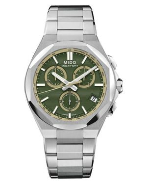 MIDO Multifort 8 Khaki One Crown Chronograph Automatic Bracelet Watch, 40Mm - Gray