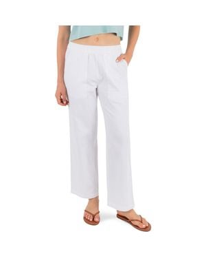 Hurley Wavy Days Wide Leg Pants - White
