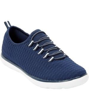 Comfortview The Cv Sport Ariya Textured Knit Slip On Sneaker - Blue