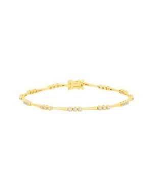 EF Collection Crown Set Diamond Eternity Bracelet - Metallic
