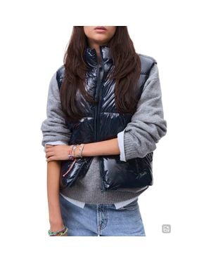 MANGO TEEN Shiny Quilted Vest - Blue