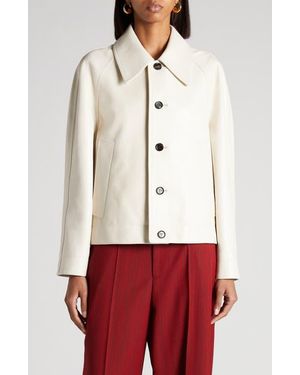 Bottega Veneta Lambskin Leather Jacket - Red