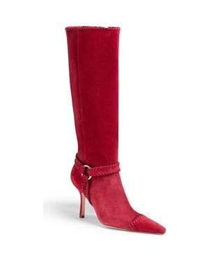 Cinq À Sept Whipstitch Knee High Boot - Red