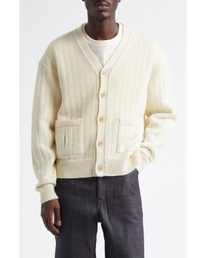 Visvim Mohair & Cotton Blend Cardigan - Natural