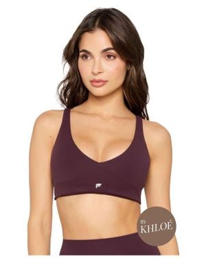 Fabletics Pureluxe Longline Low Impact Bra - Purple
