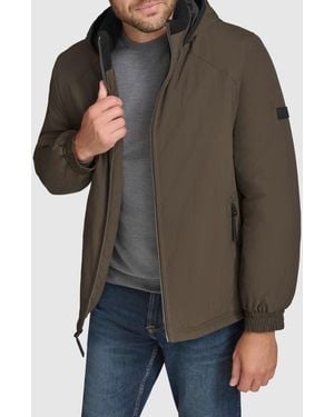 Andrew Marc Gatton Hooded Nylon Jacket - Gray