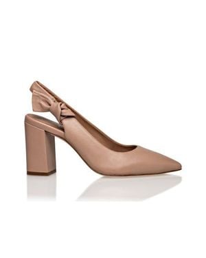 Joan Oloff Shoes Daphne Leather Slingback Pump - Black