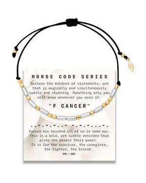 Elliot Young Morse Code Bracelet On Adjustable Cord - White
