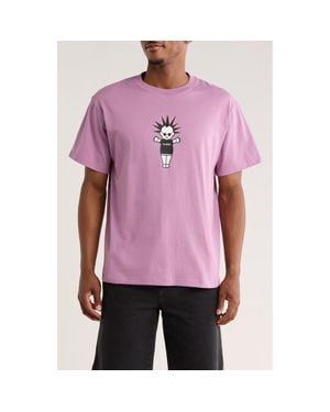 Pleasures Punkpie Cotton Graphic T-Shirt - Purple