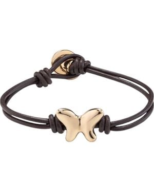 Uno De 50 Double Strap Leather Bracelet - Brown