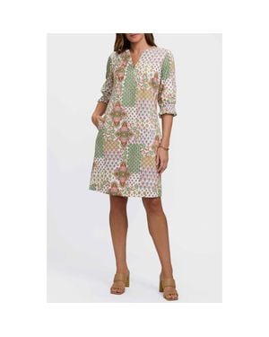 Foxcroft Alicia Patchwork Shift Dress - Natural