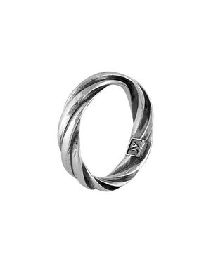 John Varvatos Twist Band Ring - Blue