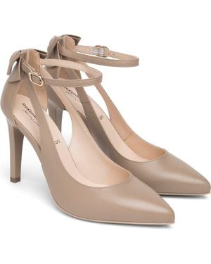 Nero Giardini Bow Ankle Strap Pump - Natural