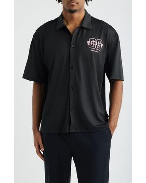 Saint Studio Ryan Graphic Button-Up Shirt - Black