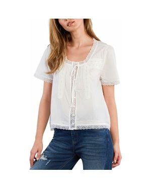Billy T Cottage Lace Top - White