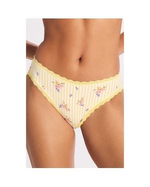 Savage x Fenty Essentials Lace Trim Stretch Cotton Cheeky Briefs - Multicolor