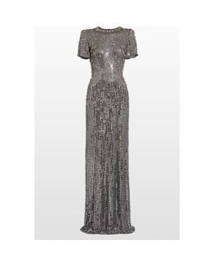Jenny Packham Serenity Sequin-Embellished Gown - Gray