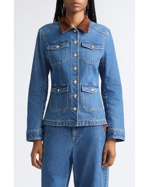Cinq À Sept Katniss Denim Jacket - Blue