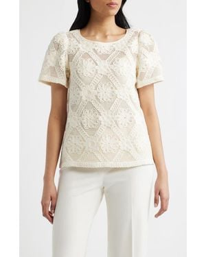 Anne Klein Lace Top - White