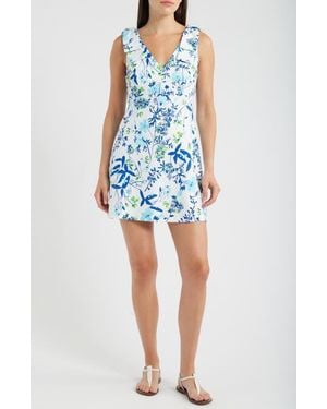Lilly Pulitzer Janine Print Rompers - Blue