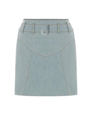 Jendue Monte J Logo Belted Skirt - Blue