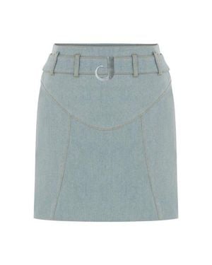 Jendue Monte J Logo Belted Skirt - Blue