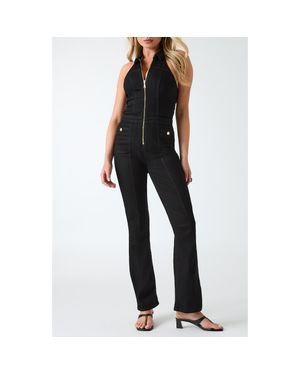 Guess Mia Denim Halter Jumpsuit - Black