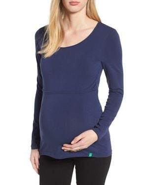 Modern Eternity Maternity Maternity/Nursing Tee - Blue