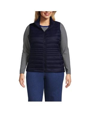 Lands' End Wanderweight Packable Ultralight Down Vest - Blue