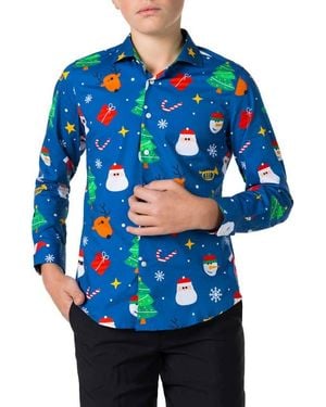 Opposuits Kids' Festivity Long Sleeve Dress Shirt - Blue
