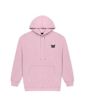 Alix Butterfly Midweight Hooded Sweatshirt - Pink