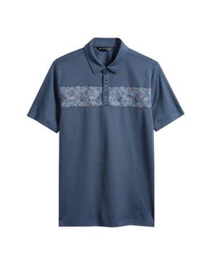 Travis Mathew Good Good Acropolis Chest Stripe Polo - Blue