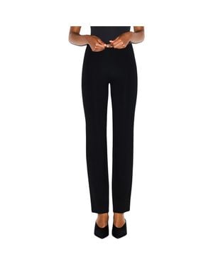 Skims The Essential Collection High Waist Pintuck Straight Leg Pants - Black