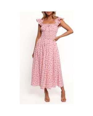 Petal & Pup Bronte Smocked Maxi Dress - Pink