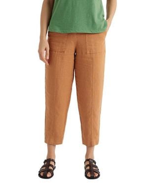 Seasalt Cornwall Saltings Cropped Linen Pants - Green