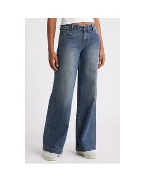 PacSun Mel Low Rise Baggy Wide Leg Jeans - Blue