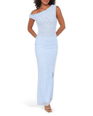Petal & Pup Faeriel One-Shoulder Knit Top - Blue