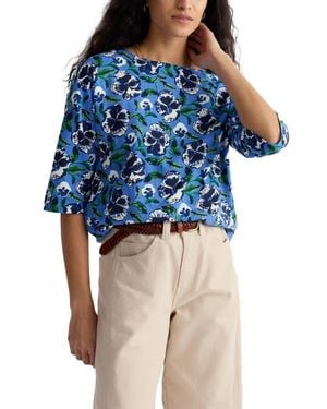 Seasalt Cornwall Tremayne Quay Organic Cotton Top - Blue