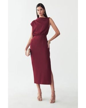 BWLDR Alias Midi Dress - Red
