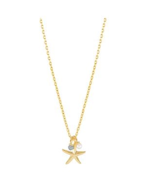 Estella Bartlett Feelin' Beachy Starfish & Bead Charms Necklace - Metallic