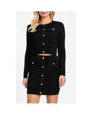 Marciano Janet Ribbed Cardigan - Black