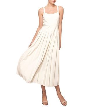 MELLODAY Pleated Sundress - Natural