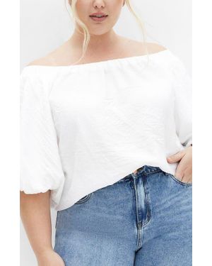 City Chic Have Off The Shoulder Top - White