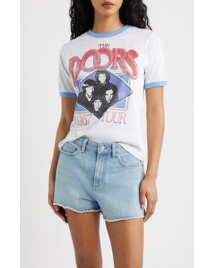 Merch Traffic Doors Ringer Graphic T-Shirt - Blue