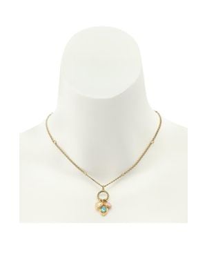 Kurt Geiger Evil Eye Heart Charm Pendant Necklace - White