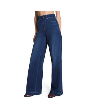 Spanx Spanxshape Pull-On Wide Leg Jeans 2.0 - Blue