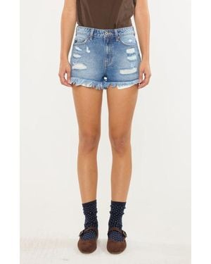 Kancan Odyssey Ultra High Rise Shorts - Blue
