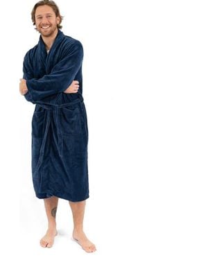 Leveret Fleece Robe - Blue