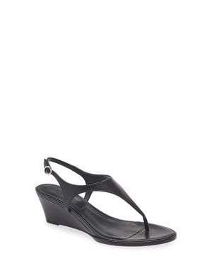 Aeyde Roose Slingback Wedge Sandal - Black